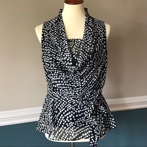 Ann Taylor Belted Sleeveless Blouse - PETITE